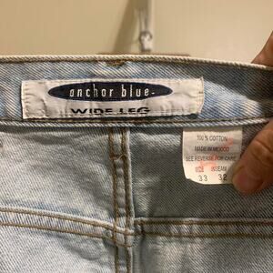 Y2K Anchor Blue Wide Leg Jeans